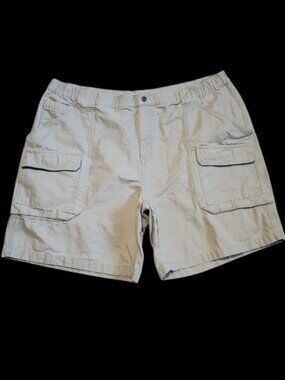 Columbia Cargo Shorts Mens XXL Hiking Outdoor Rugged Khaki Pockets Canvas Cotton